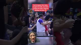 Extreme Athleticism 2 Catches amp A Beer‼️🫡 baseball girldad greatcatch baseballdad [upl. by Bollay]