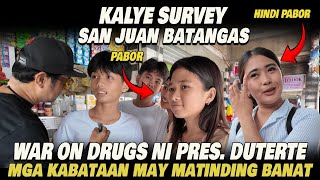 KALYE SURVEY GRABE TO MGA KABATAAN MAY MATINDING BANAT NARIN SA WR ON DRGS NI PRES DUTERTE [upl. by Seow]