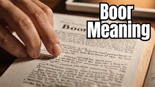 How to Say quotBoorquotBoor Meaning Definition amp dictionaryWhat is Boor [upl. by Patric]