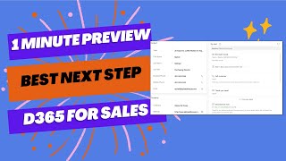 Best Next Step Using the Up Next Widget in Dynamics 365 for Sales [upl. by Schell]