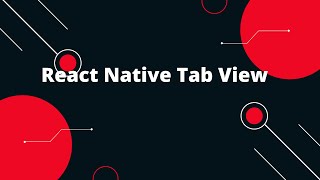 React Native Tab View  React Native Tutorial [upl. by Asylem517]