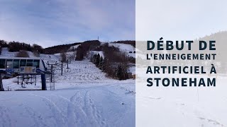 Début de lenneigement artificiel à Stoneham [upl. by Araes246]