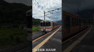 身延線313系 波高島駅到着＆出発 shorts 313系 身延線 [upl. by Htor]