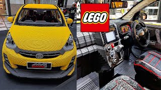 LIFESIZE LEGO CAR  PERODUA MYVI WITH OVER 127 MILLION LEGO BRICKS [upl. by Whitver]