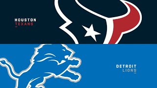 Lions vs Texans Live Play by Play [upl. by Eirrol]