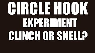 Experiment What is The Best Knot For Circle Hooks Snell or Clinch [upl. by Pamella]