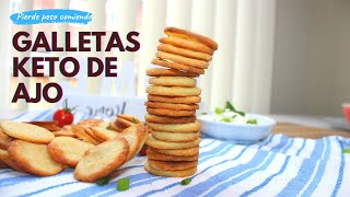 Galletas keto de ajo super crujientes  Libres de gluten low carb y muy facil [upl. by Aneerak711]