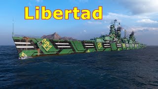 World of WarShips Libertad  3 Kills 326K Damage [upl. by Makell]