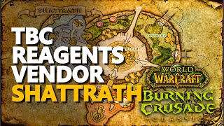 Reagents Vendor Shattrath Location WoW TBC Classic [upl. by Ardnahsal]