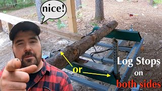 Building Log Stops for both sides of a Sawmill [upl. by Riti]