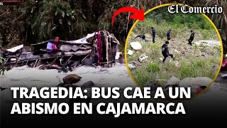 ACCIDENTE EN CAJAMARCA aumentan a 25 los muertos por CAÍDA DE BUS A UN ABISMO  El Comercio [upl. by Segroeg]