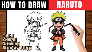 How To Draw Naruto Uzumaki  Drawing Chibi Naruto Uzumaki  Step by Step [upl. by Esialb218]