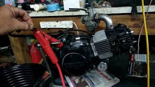 Lifan 140cc upgraded to 150cc electric start first test no plug [upl. by Hagai]