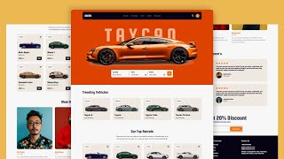 Create a Responsive Car Rental Website With HTML CSS And JavaScript [upl. by Alanna]