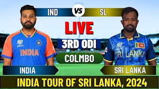 Live IND Vs SL Match Score  Live Cricket Match Today IND vs SL 3rd Odi live 1st innings livescore [upl. by Aneloaup]