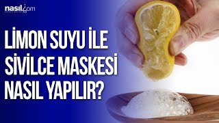 Limon Suyu İle Sivilce Maskesi Nasıl Yapılır [upl. by Leasim591]