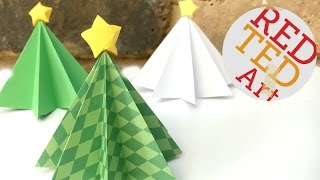 Origami Christmas Tree DIY  3D Paper DIYs  Christmas Decor DIYs [upl. by Wynny217]