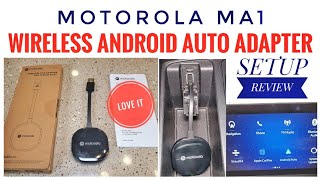 Review amp How to Set Up Motorola MA1 Wireless Android Auto Car Adapter in Acura [upl. by Lyrpa]