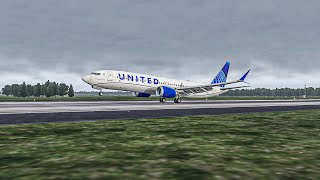 XPlane 11  B737 MAX 9  KIAD Window View Landing [upl. by Clute]