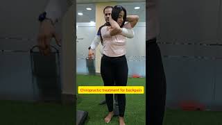 Chiropractic treatment for back pain backpain chiropractic trend viralvideo ytshots [upl. by Desmond930]