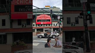 Delorean Time Machine at Wrigley Field deloreantimemachine cubs shorts [upl. by Atteirneh]