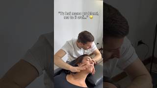 Sblocchiamo la cervicale di Martina 🧑🏻‍⚕️ osteopata osteopatia thrust asmr [upl. by Aissatsan]