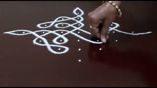 7 DOTS KOLAM  BEGINNERS KOLAM  SIMPLE KAMBI KOLAM [upl. by Marrin]