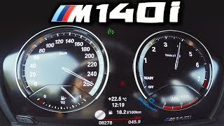 0250kmh  BMW M140i  Acceleration and Top speed TEST ✔ [upl. by Lleuqram]