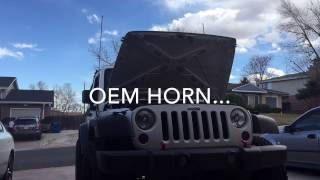 Jeep Wrangler JK Stebel Nautilus Air Horn [upl. by Ilujna]