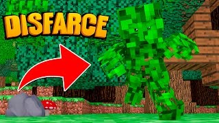 Minecraft DISFARCE DE FOLHA  EscondeEsconde [upl. by Nuli]