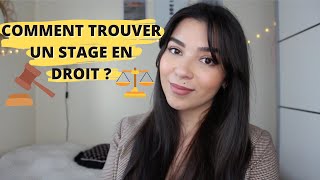 COMMENT TROUVER UN STAGE PART 2  FAC DE DROIT EDITION [upl. by Pinkerton]