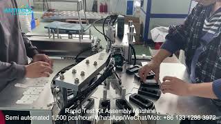 Rapid Test Kit Assembly Machine Semi Automatically Manufacturing Rapid Test Kit  Lateral Flow [upl. by Arec283]