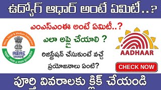 ఉద్యోగ్ ఆధార్‌తో ఈజీగా లోన్  Udyog Aadhaar Full details Registration Process  MSME Registration [upl. by Hares]