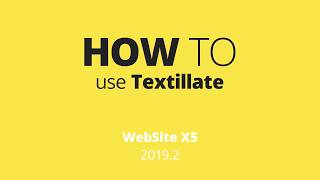 How to use TEXTILLATE Optional Object  WebSite X5 [upl. by Ahsiya]