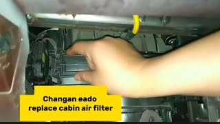 Changan eado 2020 replace cabin air filter [upl. by Auqinaj]