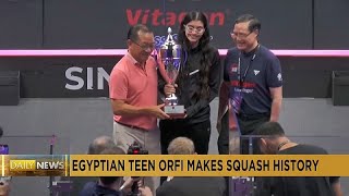 Squash  lÉgyptienne Amina Orfi remporte lOpen de Singapour [upl. by Nomar]