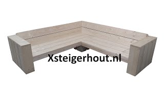 Hoekbank steigerhout maken [upl. by Garek]