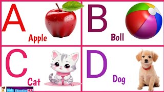 English ABC alphabet  learning A for apple  B for ball  C for cat for kids [upl. by Anirdna]