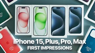 iPhone 15 Plus Pro and Pro Max First Impressions Thoughts and Expectations [upl. by Sailesh228]