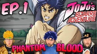 FIRST TIME WATCHING JoJos Bizarre Adventure REACTION  E1  Dio the Invader [upl. by Thorncombe]