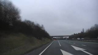 Driving Along The A55 A51 amp A41 Great Boughton Chester England 19th February 2011 [upl. by Attehcram]