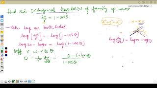 Orthogonal trajectories Differential equation 22MATX1121MAT1118MAT11VTUSUK M12ar1costheta [upl. by Sailesh]