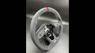 alcantara Steering Wheel Cover For Audi RS steeringwheelcover sewingaudio audis4 audirs5 [upl. by Rafferty]