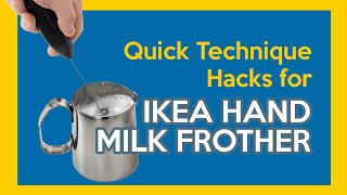 How to froth milk WITHOUT STEAM for Latte Art with IKEA hand milk frothing wand  SCIENCE DETAILS [upl. by Thornie930]