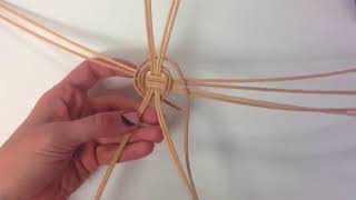 Introduction to weaving a round reed basket [upl. by Stubstad]