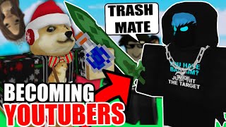 I Became YOUTUBERS In Roblox Bedwars [upl. by Chaudoin]