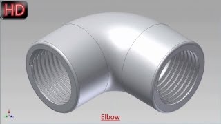 Elbow Video Tutorial Autodesk Inventor [upl. by Notgnirrab355]