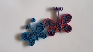 paper quilling butterfly quilling butterfly simple quilling butterfly [upl. by Hokanson]