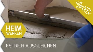 Boden ausgleichen  unebenen Estrich spachteln [upl. by Laefar]