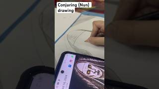 Conjuring The Nun  drawing ✍️ conjuring haunted youtubeshorts [upl. by Eerazed581]